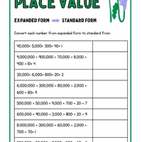 Visual Worksheet: Place Values - Mathematics (Maths Mela) Class 5 - New ...