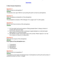 Selina Textbook Solutions Composition and Structure of the Atmosphere