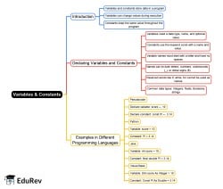 Variables and Constants Mind Map - Class 10 PDF Download