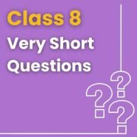 Very Short Questions with Solutions for Class 8