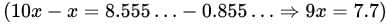 Decimals Chapter Notes | Mathematics Class 7 ICSE