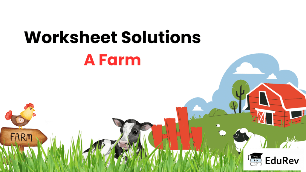 A Farm - 1 Class 1 Worksheet English Mridang