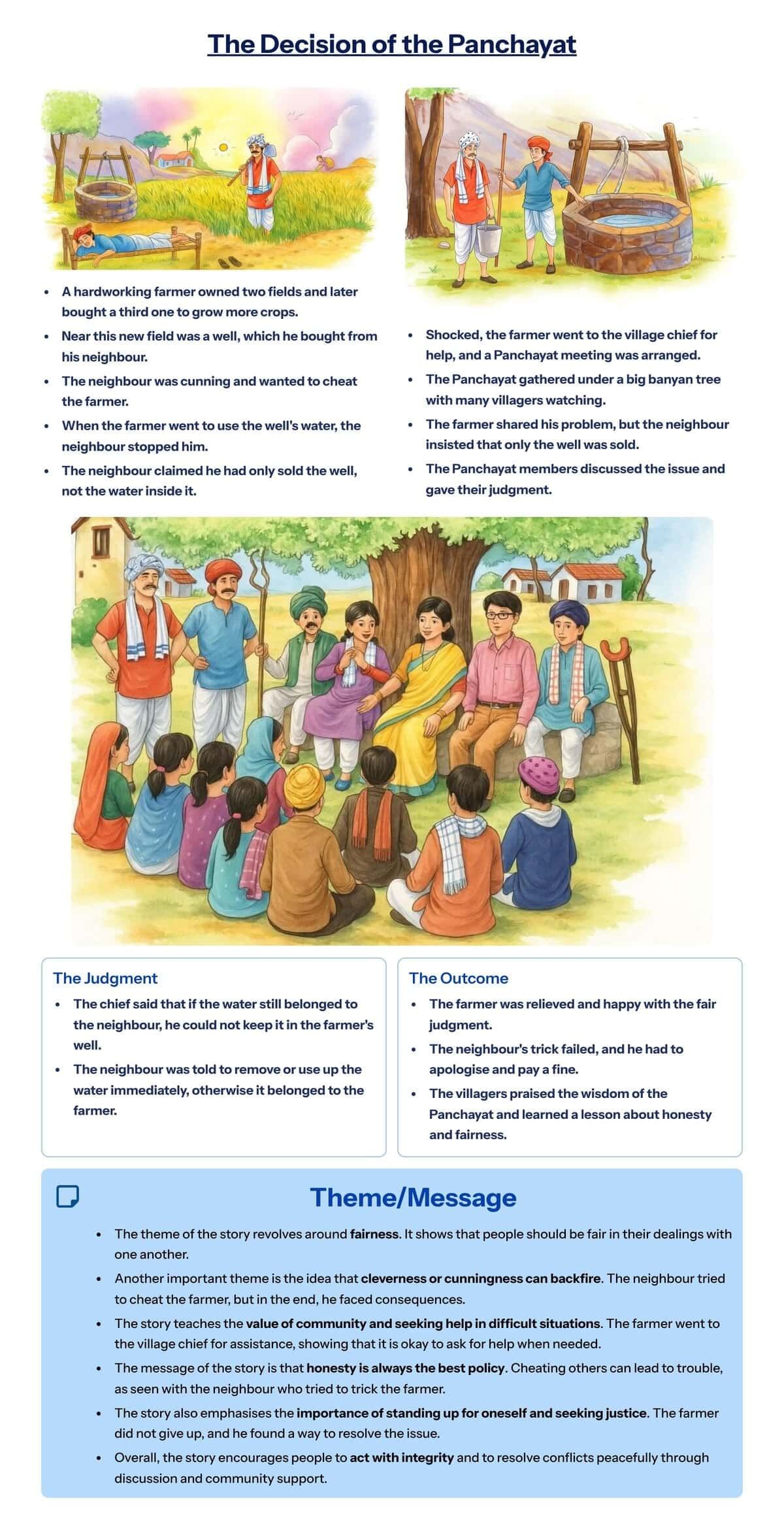 Visual Story: The Decision of the Panchayat | English Santoor Class 5 - New NCERT