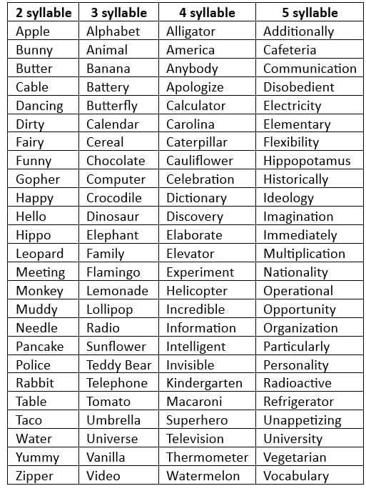 Multisyllabic Words Chapter Notes | Language Arts for Grade 3