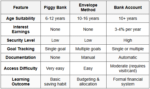 4.4 Comparison of Saving Methods