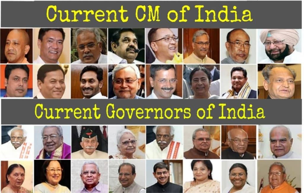 List of State Governors and Chief Ministers of India | Current Affairs & General Knowledge - CLAT