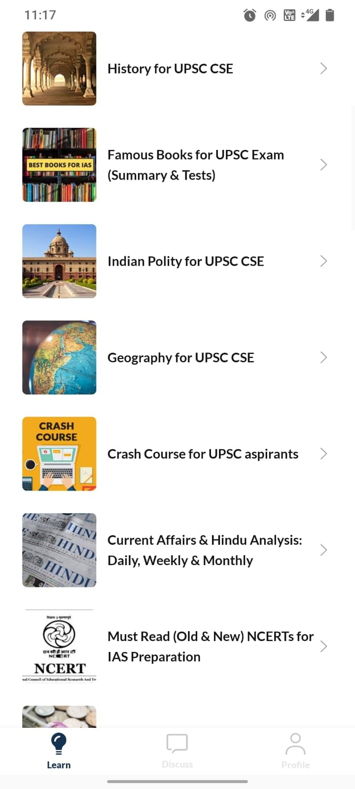 Various Courses for UPSC available on EduRev
