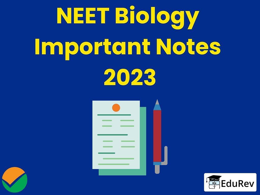 NEET Biology Notes 2026 - Download PDFs