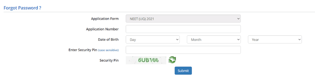 How to Retrieve Password for the NEET Application Form 2024? | News & Notifications: NEET