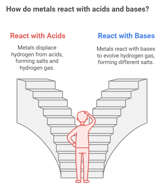 (b) How do Acids and Bases React with Metals?