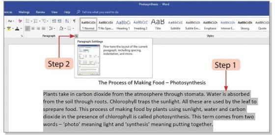 Formatting in Word 2016 Chapter Notes | Computer Studies Class 4 ICSE