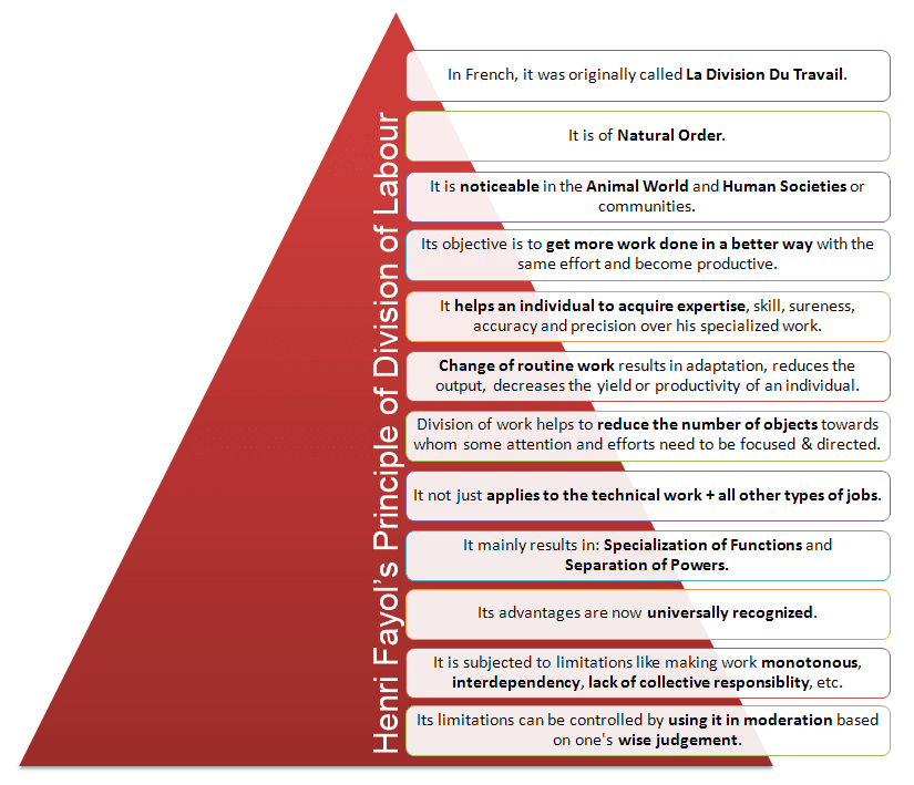 Fayol`s Division of Labour