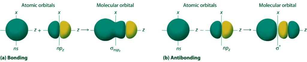 Molecular Orbitals Formed from ns and np Atomic Orbitals
