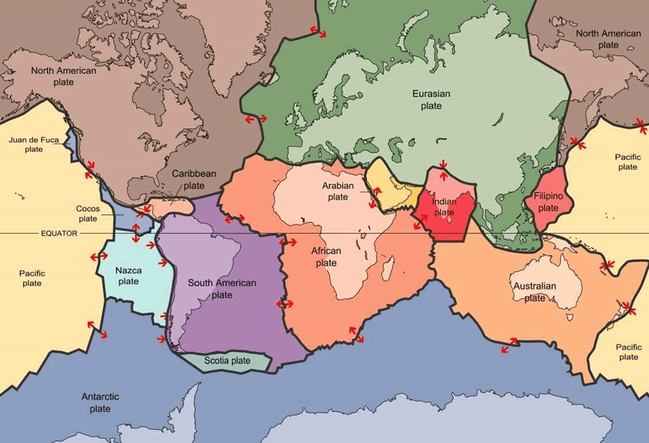 Plate Boundaries Major and Minor