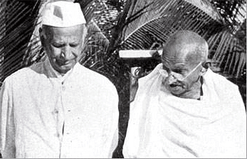 Thakkar Bapa, also known as “Tribal Gandhi” with Mahatma Gandhi