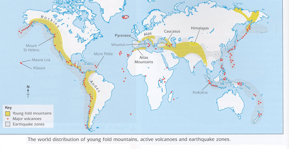 Fold mountain locations