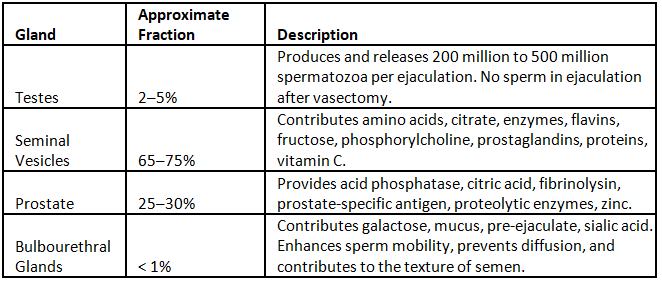 Composition of Semen | Zoology Optional Notes for UPSC