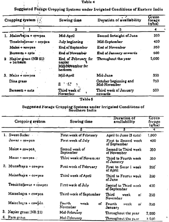 Supply of Greens Throughout the Year | Animal Husbandry & Veterinary Science Optional for UPSC