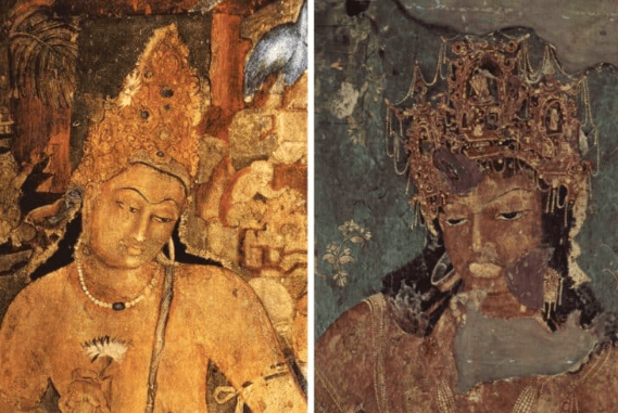 Padmapani and Vajrapani in Ajanta