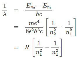 Spectra of the hydrogen atom