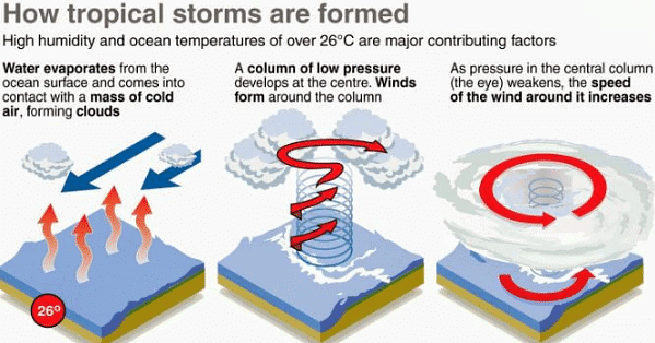 Formation of Typhoons/Hurricanes