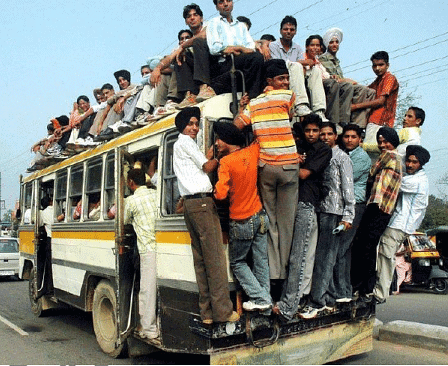 It is impossible to follow caste rules governing distance maintenance from ritually lower castes in public transport in urban India