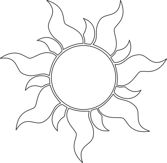 Printable Worksheet: Sun - 1 | Hands on Art & Craft - Class 1