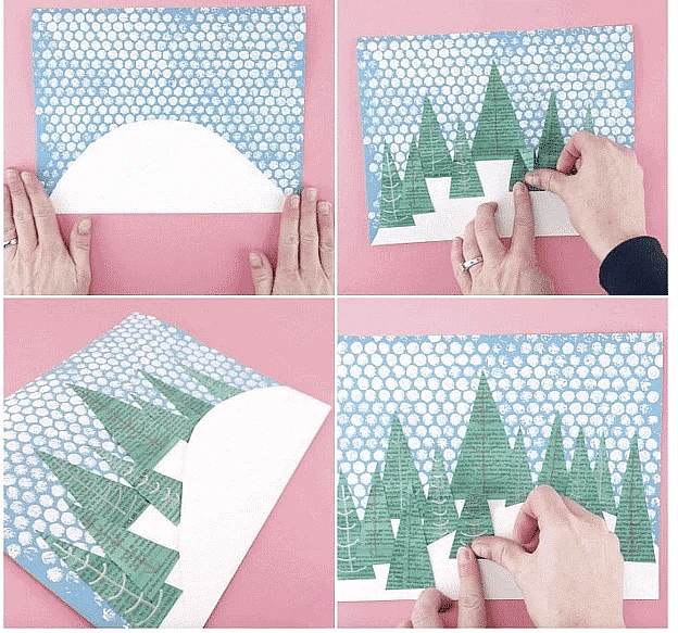 Craft Ideas: Winter Landscape Art | Hands on Art & Craft - Class 1