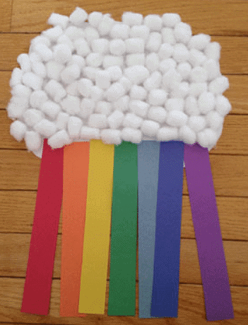 Craft Ideas: Rainbow Cloud | Hands on Art & Craft - Class 1