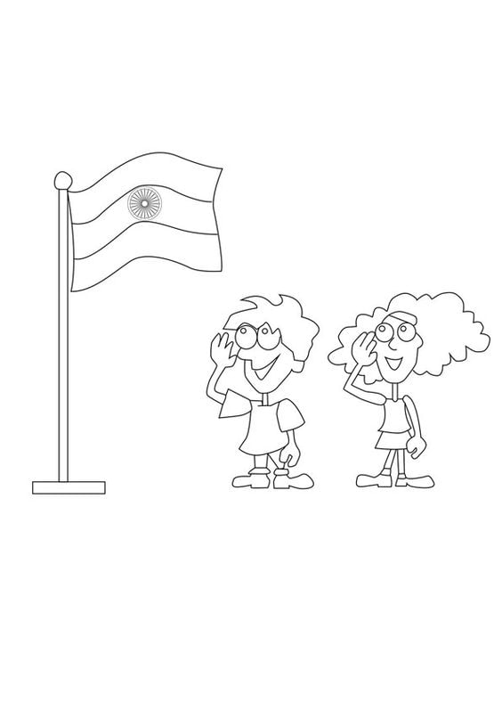 Printable Worksheet: Independence Day - 2 | Hands on Art & Craft - Class 1