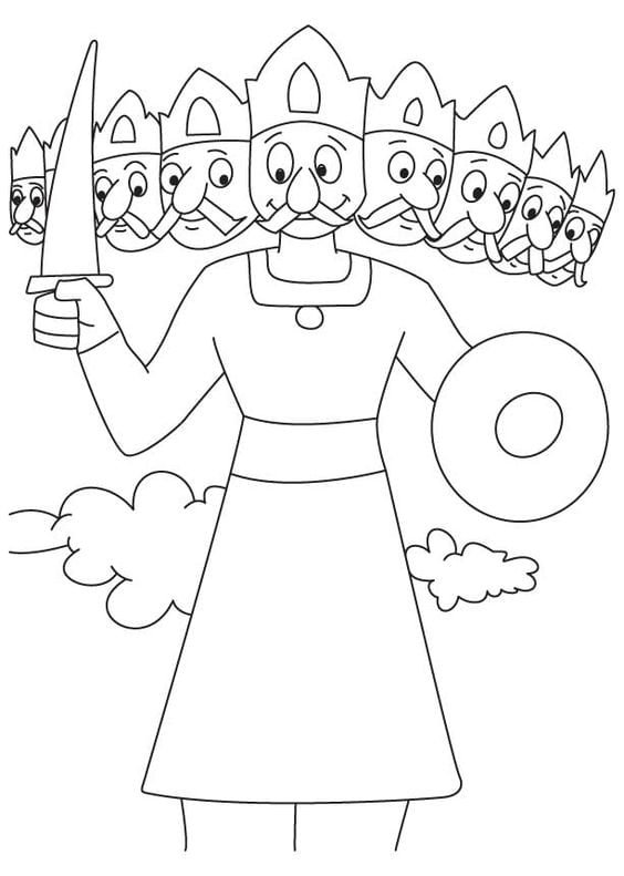 Printable Worksheet: Dussehra- 1 | Hands on Art & Craft - Class 1