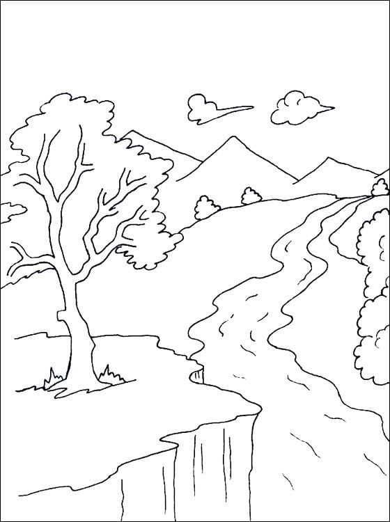 Printable Worksheet: Landscapes - 2 | Hands on Art & Craft - Class 1