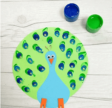 Craft Ideas: National Bird of India | Hands on Art & Craft - Class 1
