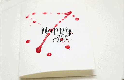 Craft Ideas: Colorful Paint Splatter cards for Holi | Hands on Art & Craft - Class 1