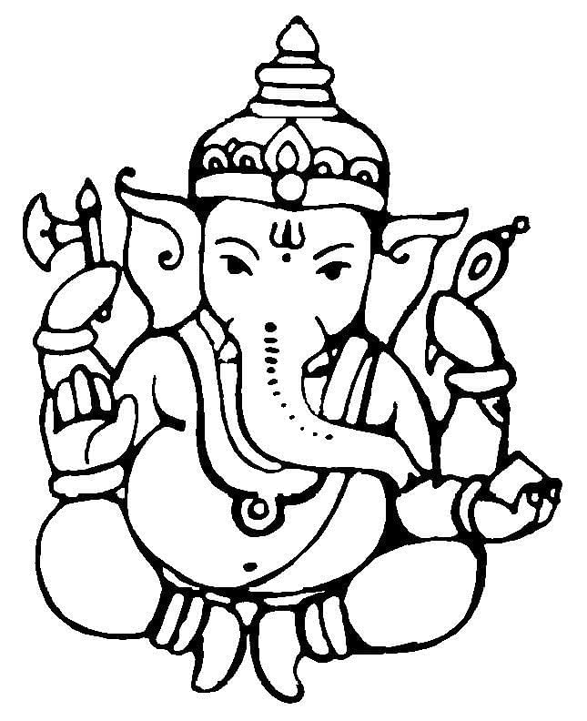 Printable Worksheet: Ganesh Chaturthi- 2 | Hands on Art & Craft - Class 1