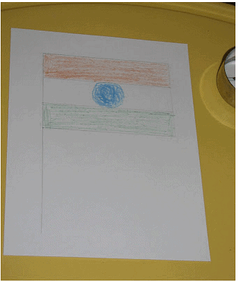 Craft Ideas: Pulses Tiranga Flag | Hands on Art & Craft - Class 1