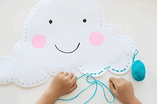 Craft Ideas: Happy Paper Cloud Pillow | Hands on Art & Craft - Class 1