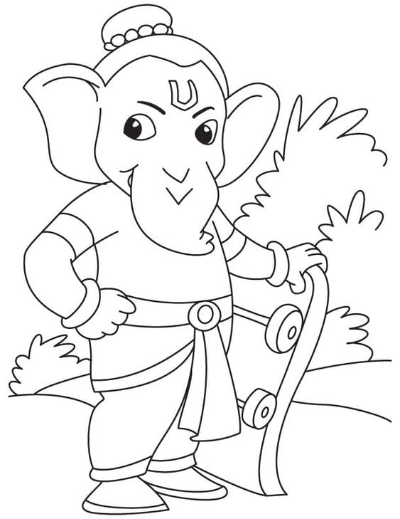 Printable Worksheet: Ganesh Chaturthi- 3 | Hands on Art & Craft - Class 1