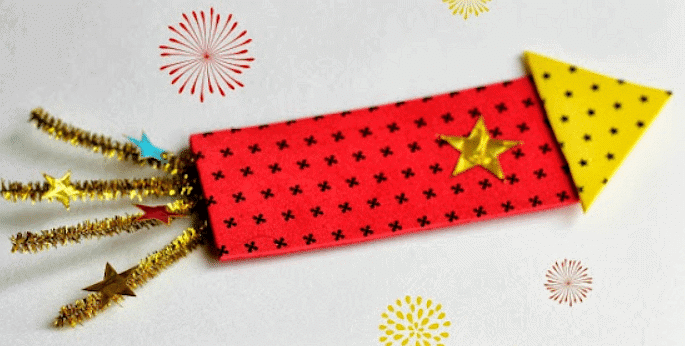 Craft Ideas: Noise Free Firecracker | Hands on Art & Craft - Class 1