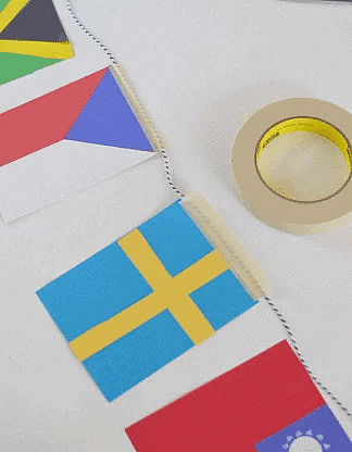 Craft Ideas: Olympic Flag Garland | Hands on Art & Craft - Class 1