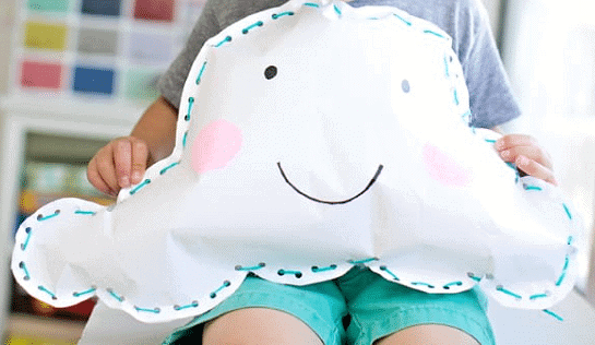 Craft Ideas: Happy Paper Cloud Pillow | Hands on Art & Craft - Class 1
