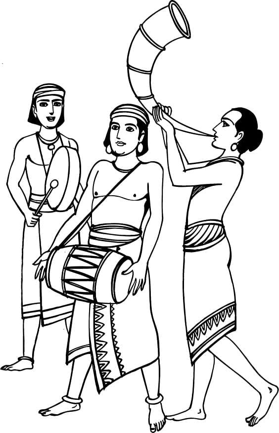 Printable Worksheet: Folk dances - 1 | Hands on Art & Craft - Class 1