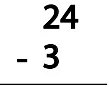 Subtraction (Double Digit) Class 1 Worksheet Maths