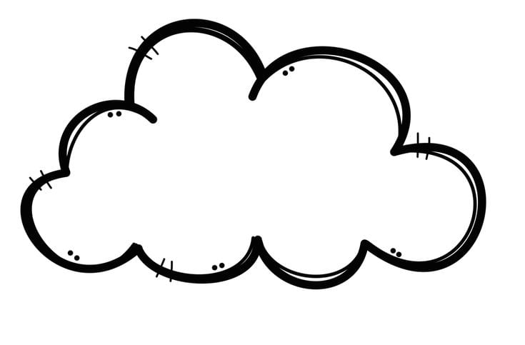 Printable Worksheet: Clouds - 2 | Hands on Art & Craft - Class 1