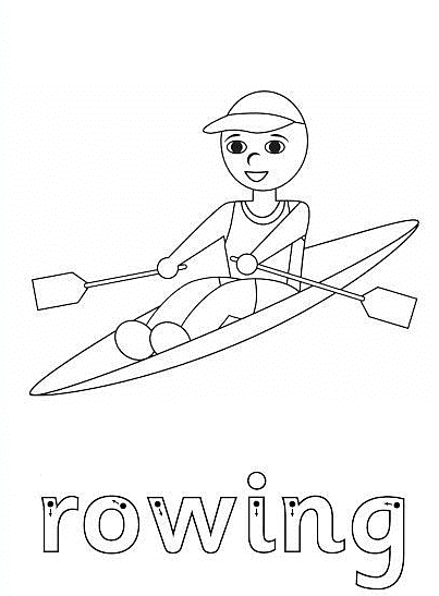 Printable Worksheet: Rowing | Hands on Art & Craft - Class 1
