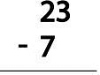 Subtraction (Double Digit) Class 1 Worksheet Maths