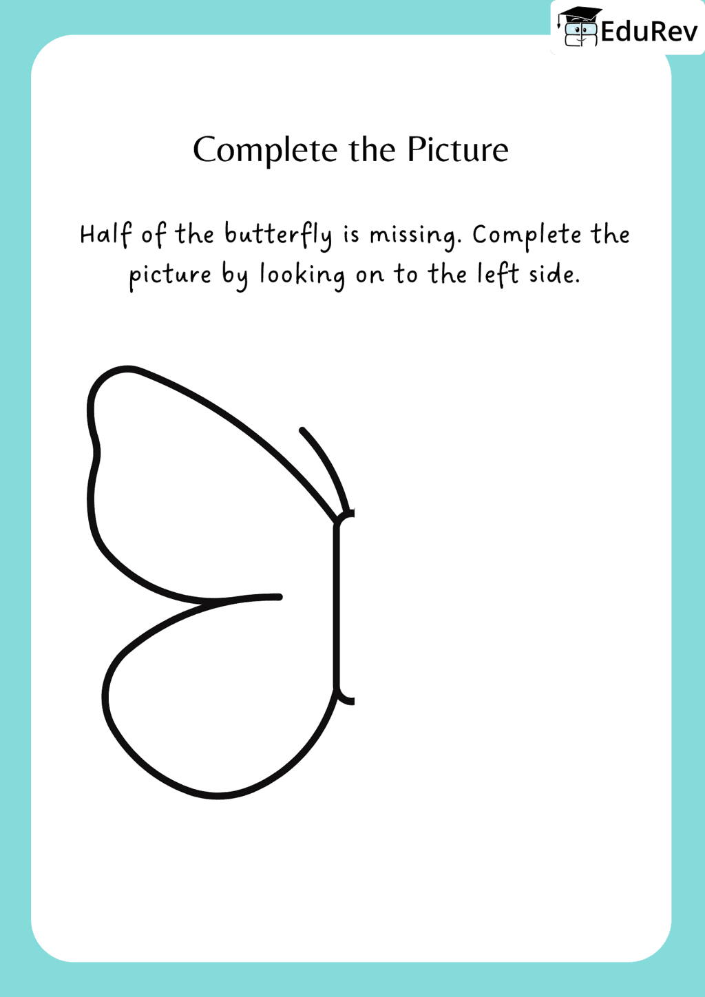 Visual Worksheets - Butterfly | Hands on Art & Craft - Class 1