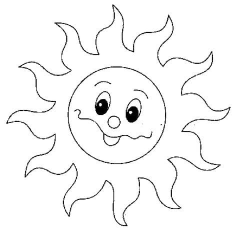 Printable Worksheet: Sun - 2 | Hands on Art & Craft - Class 1