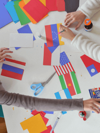 Craft Ideas: Olympic Flag Garland | Hands on Art & Craft - Class 1