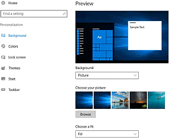 How to customize your desktop background